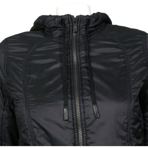LULULEMON Lightly Padded Full Zip Black Hooded Jacket sz 4 /457 - Picture 7 of 8